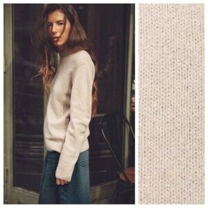 Zara Beige Cashmere/Wool Blend Knit Sweater. Size M